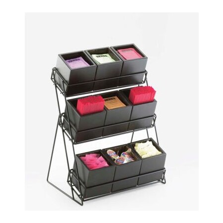 Cal-Mil Cal-Mil 1817-96 Midnight 9 Bin Tiered Display 13"W x 9-1/2"D x 17-1/2"H 1817-96